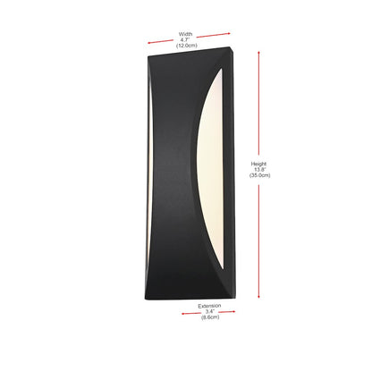Zayn 5 Inch Outdoor Wall Sconce In Black