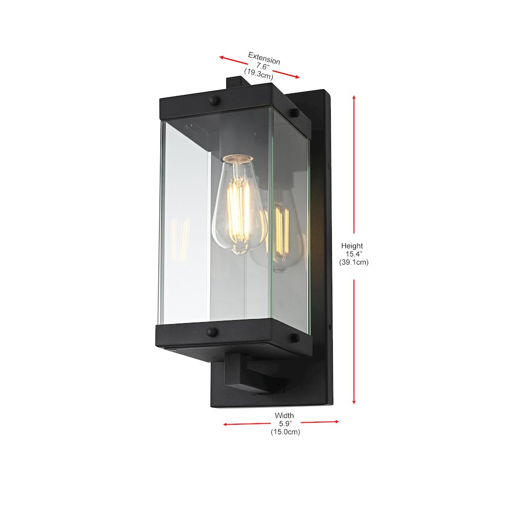 Julien 6 Inch Outdoor Wall Sconce In Black