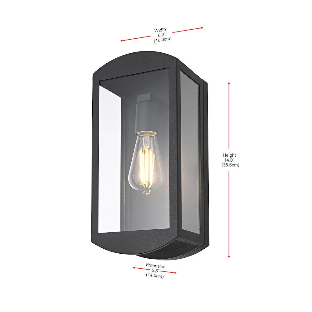 Miles 6 Inch Outdoor Wall Sconce In Black