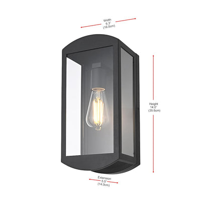 Miles 6 Inch Outdoor Wall Sconce In Black