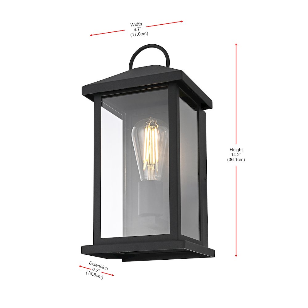 Neil 7 Inch Outdoor Wall Sconce In Black
