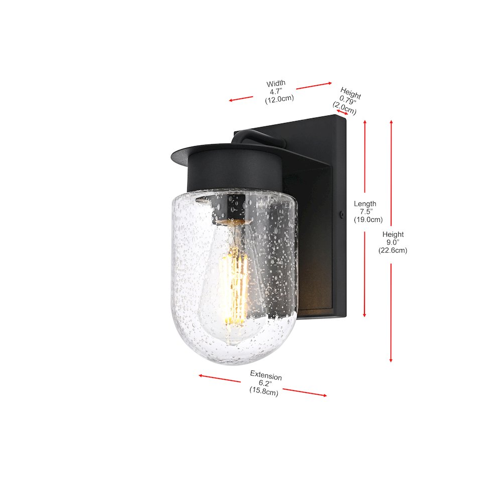 Rafael 5 Inch Outdoor Wall Sconce In Black