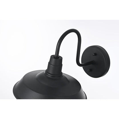 Rayan 10 Inch Outdoor Wall Sconce In Black
