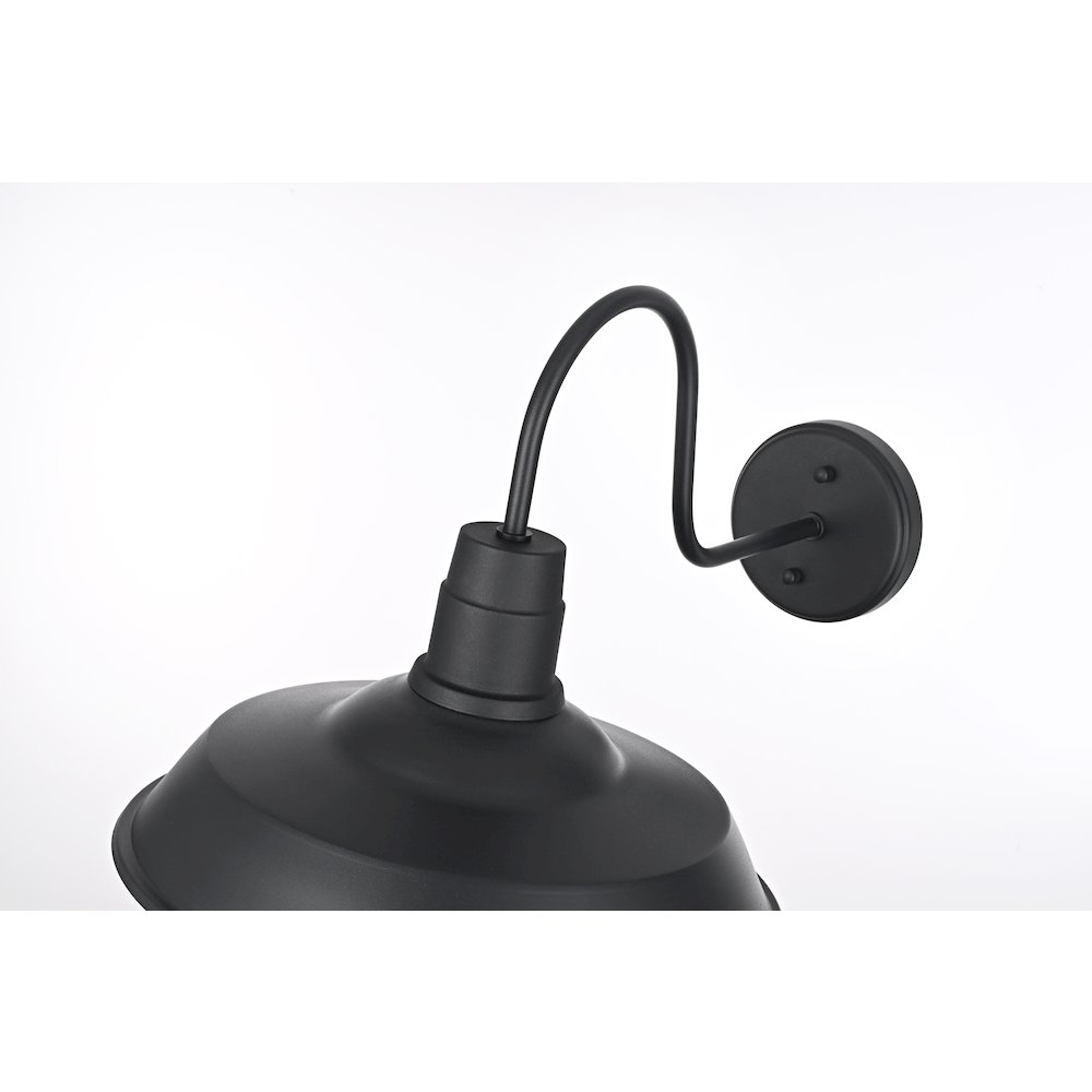 Rayan 14 Inch Outdoor Wall Sconce In Black