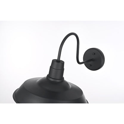 Rayan 14 Inch Outdoor Wall Sconce In Black