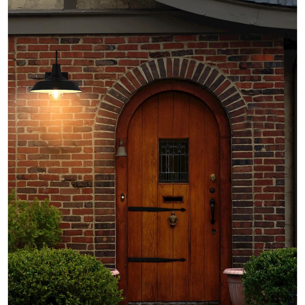Rayan 14 Inch Outdoor Wall Sconce In Black