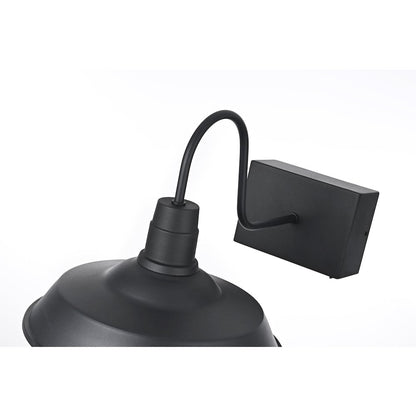 Rayan 14 Inch Outdoor Wall Sconce In Black