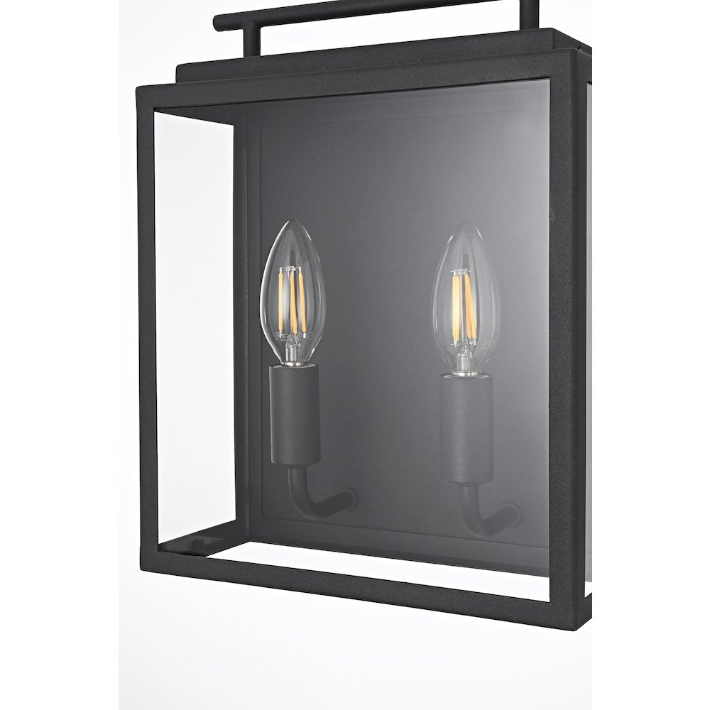 Valentin 9 Inch Outdoor Wall Sconce In Black