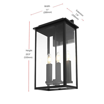 Kaysen 11 inch Outdoor Wall Sconce in Black
