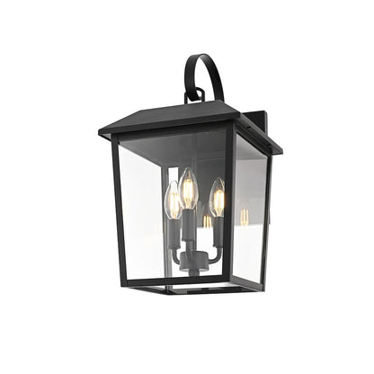 Riggs 10 inch Outdoor Wall Sconce in Black