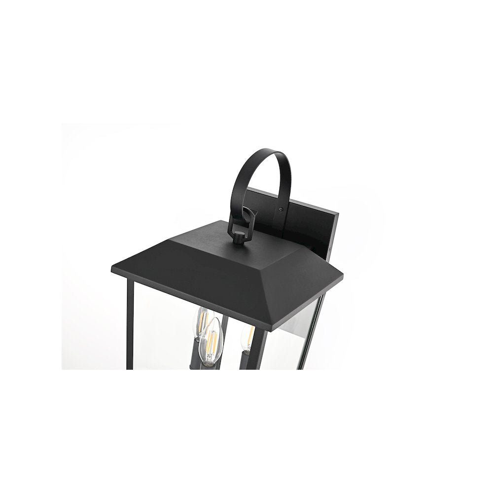 Riggs 10 inch Outdoor Wall Sconce in Black
