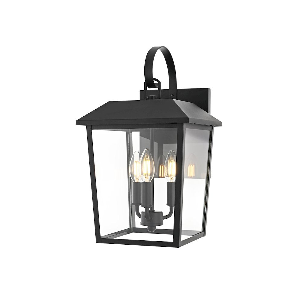 Riggs 10 inch Outdoor Wall Sconce in Black