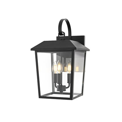 Riggs 10 inch Outdoor Wall Sconce in Black