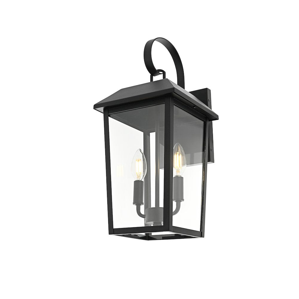 Riggs 8 inch Outdoor Wall Sconce in Black