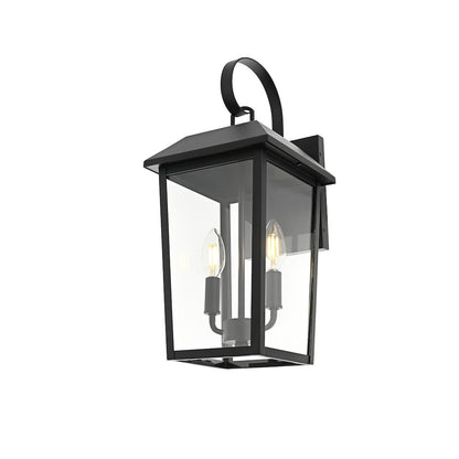 Riggs 8 inch Outdoor Wall Sconce in Black