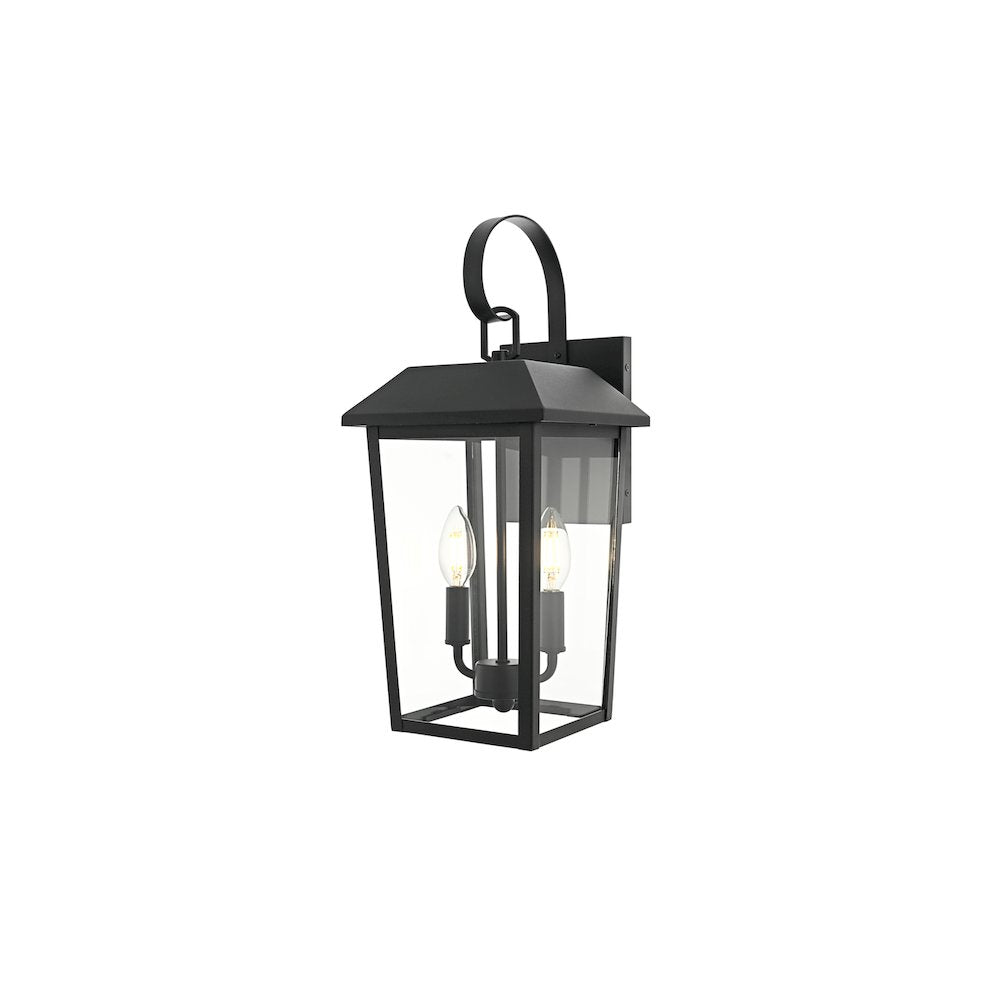 Riggs 8 inch Outdoor Wall Sconce in Black