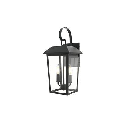 Riggs 8 inch Outdoor Wall Sconce in Black