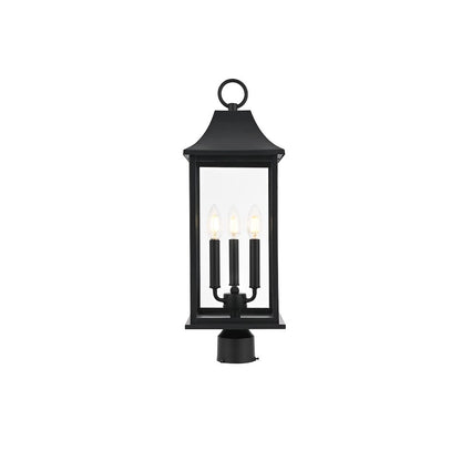 Shepard 8 x 23.5 inch Outdoor Post Light in Black