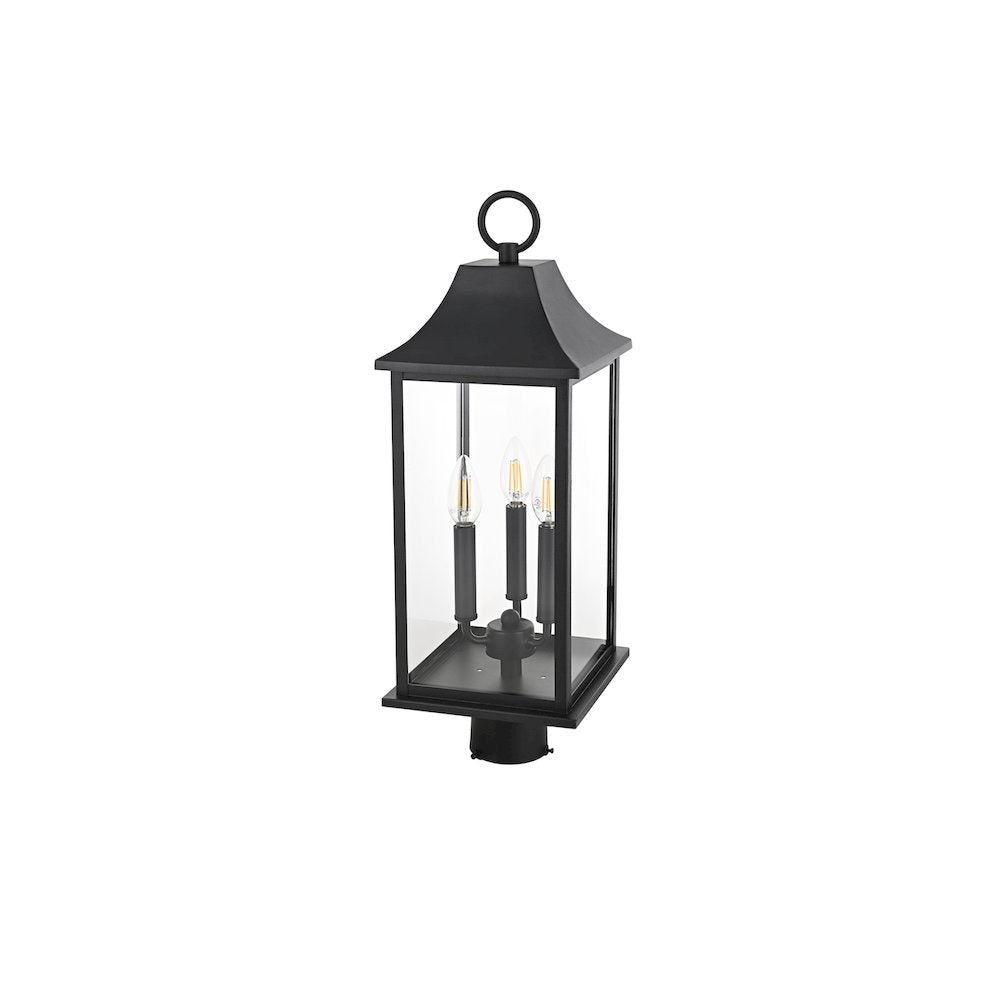 Shepard 8 x 23.5 inch Outdoor Post Light in Black