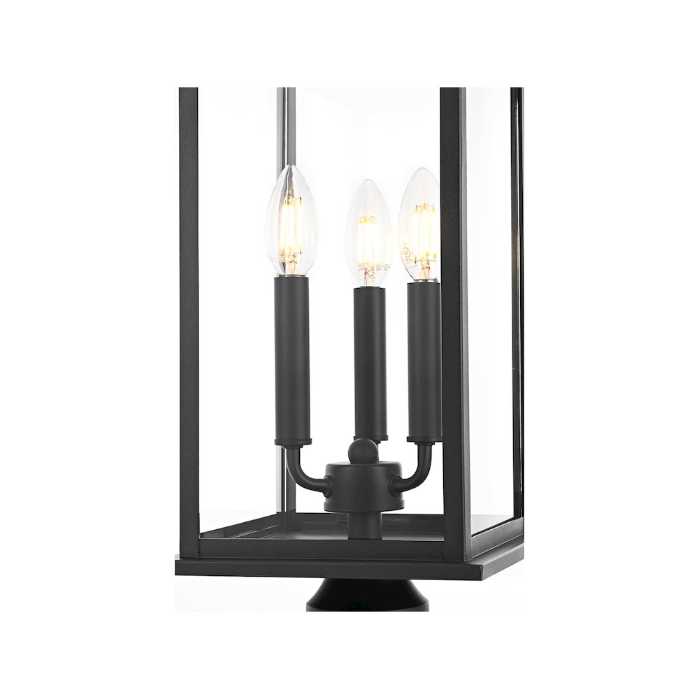 Shepard 8 x 23.5 inch Outdoor Post Light in Black
