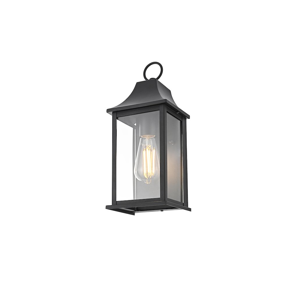 Shepard 6 inch Outdoor Wall Sconce in Black