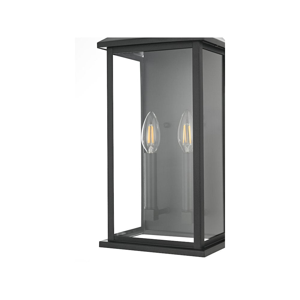 Shepard 8 inch Outdoor Wall Sconce in Black
