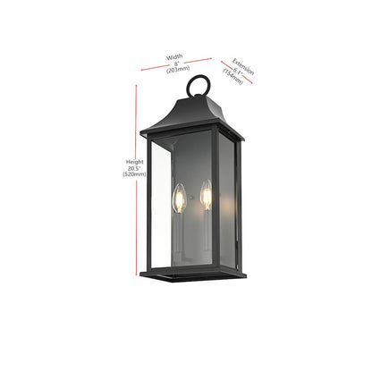 Shepard 8 inch Outdoor Wall Sconce in Black
