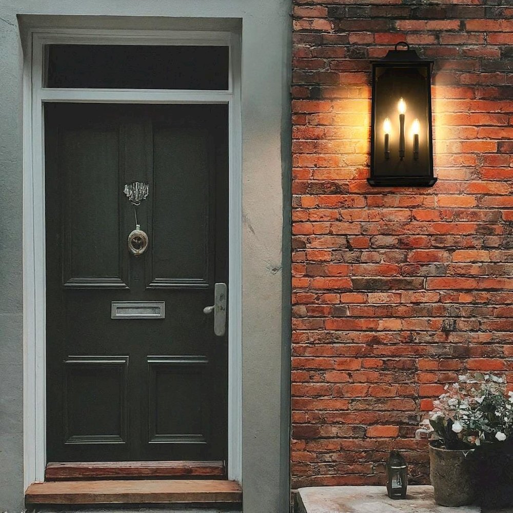 Shepard 10 inch Outdoor Wall Sconce in Black
