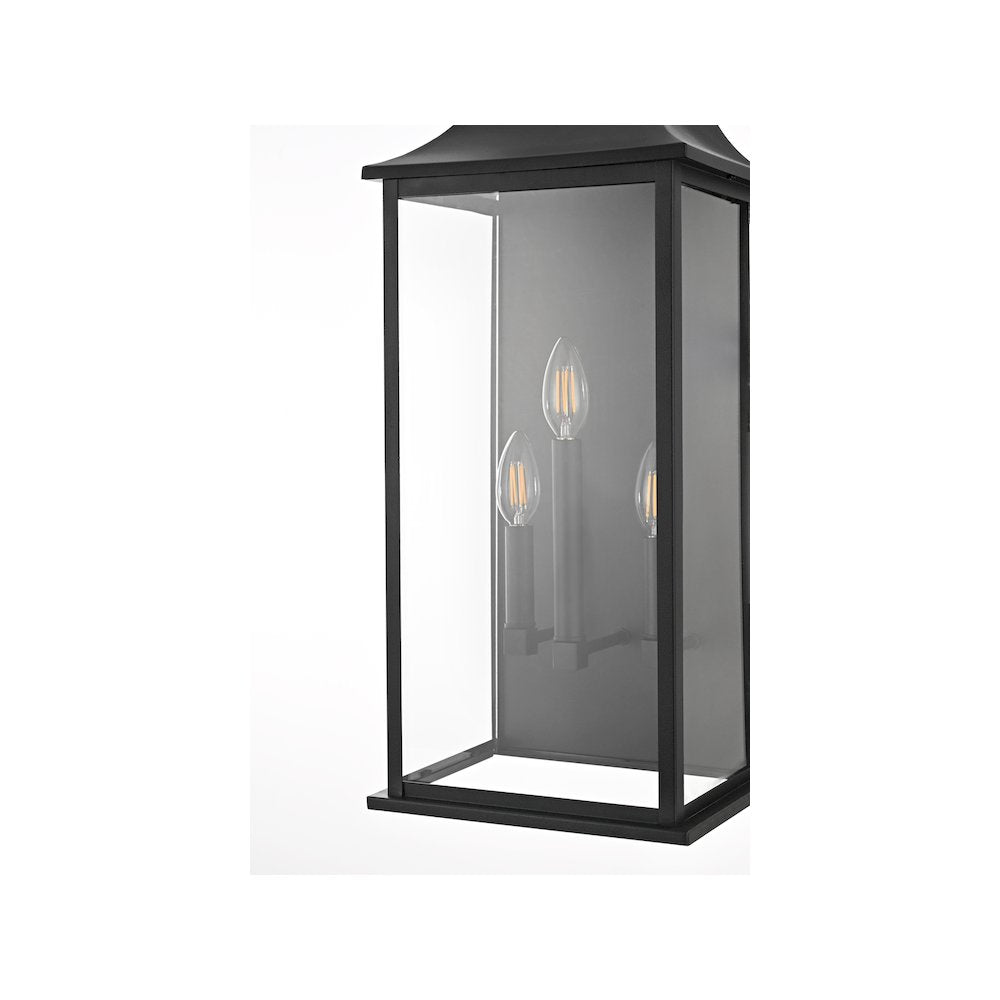 Shepard 10 inch Outdoor Wall Sconce in Black