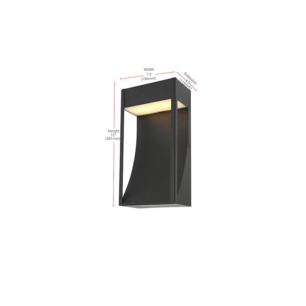 Adriel 7.5 inch Outdoor Wall Sconce in Black