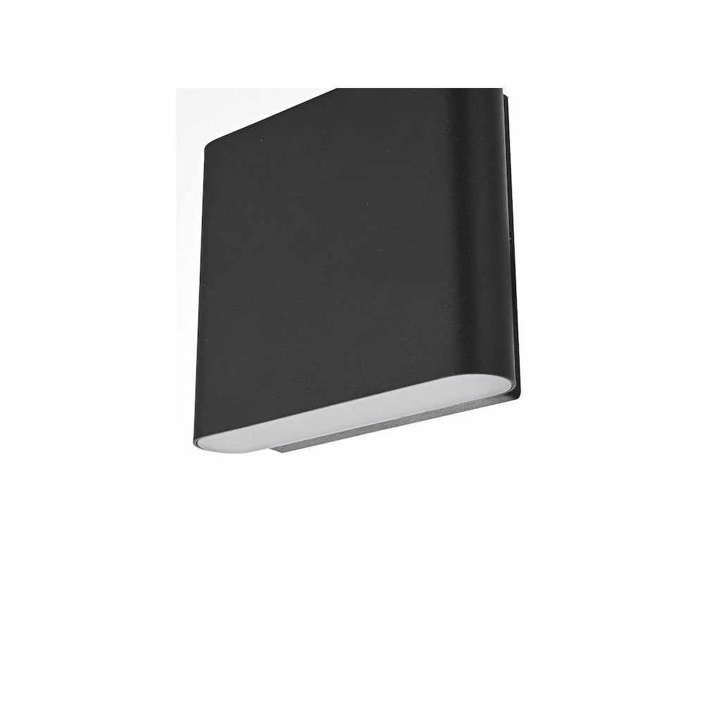 Clyde 9 inch Outdoor Wall Sconce in Black