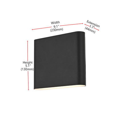 Clyde 9 inch Outdoor Wall Sconce in Black