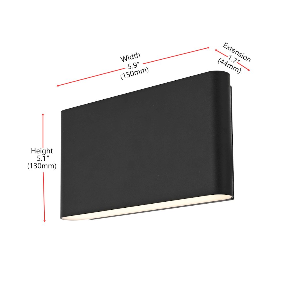 Corbin 6 inch Outdoor Wall Sconce in Black
