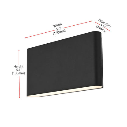 Corbin 6 inch Outdoor Wall Sconce in Black