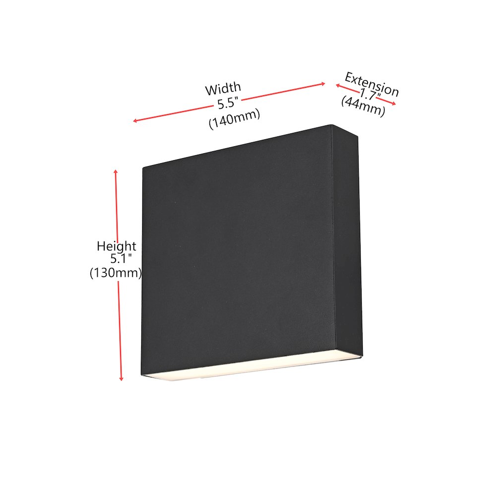 Creed 5.5 inch Outdoor Wall Sconce in Black