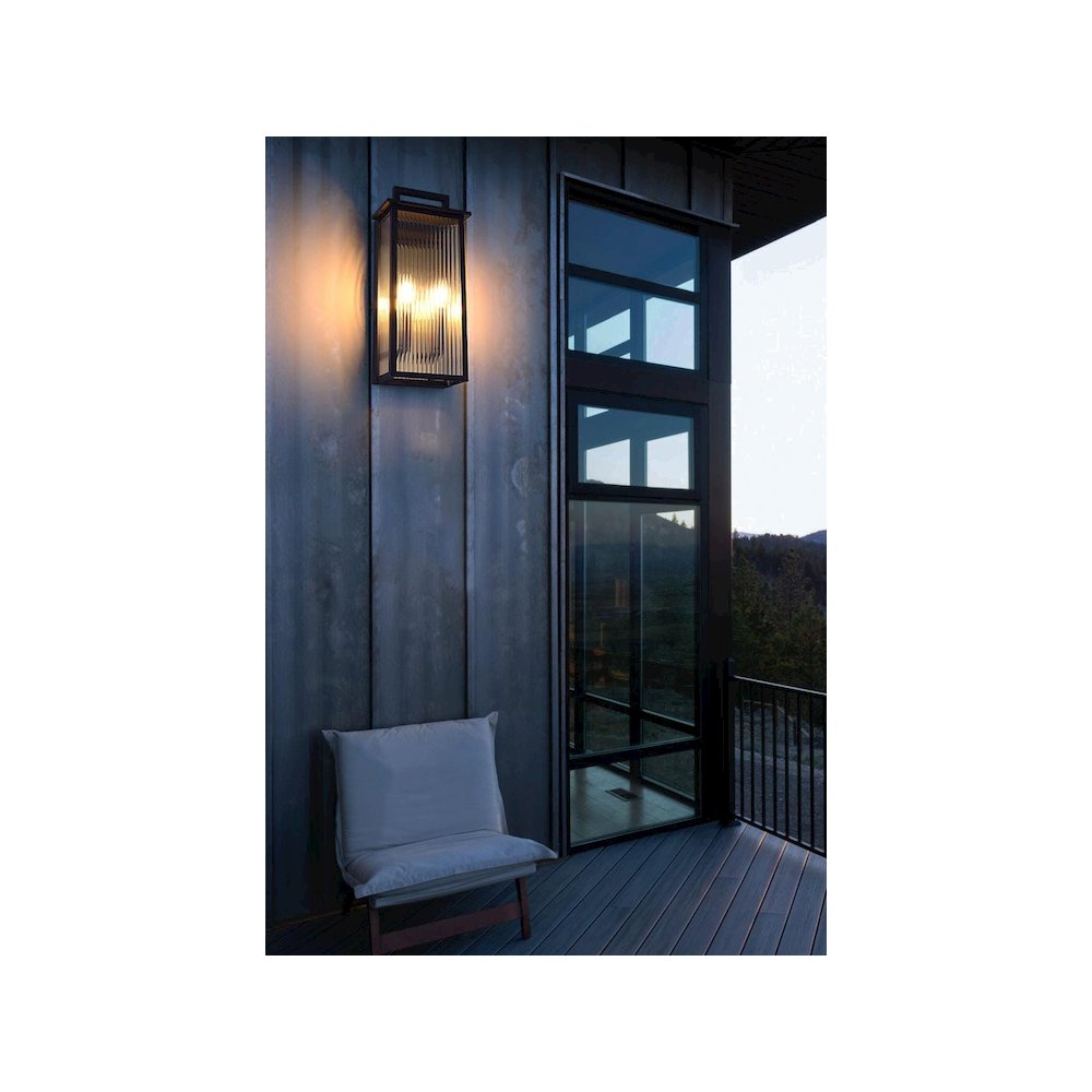 Kannon 8.5 inch Outdoor Wall Sconce in Black