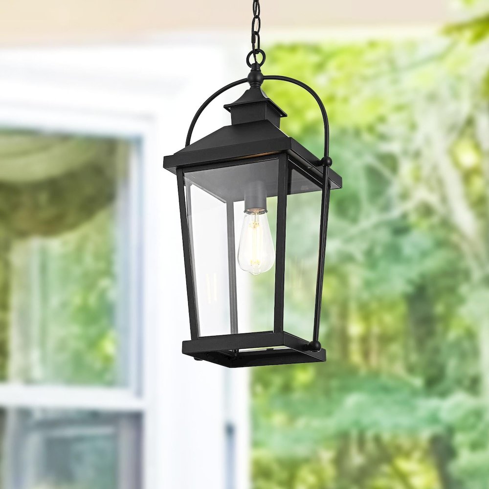 Luz 21 inch Outdoor Pendant in Black