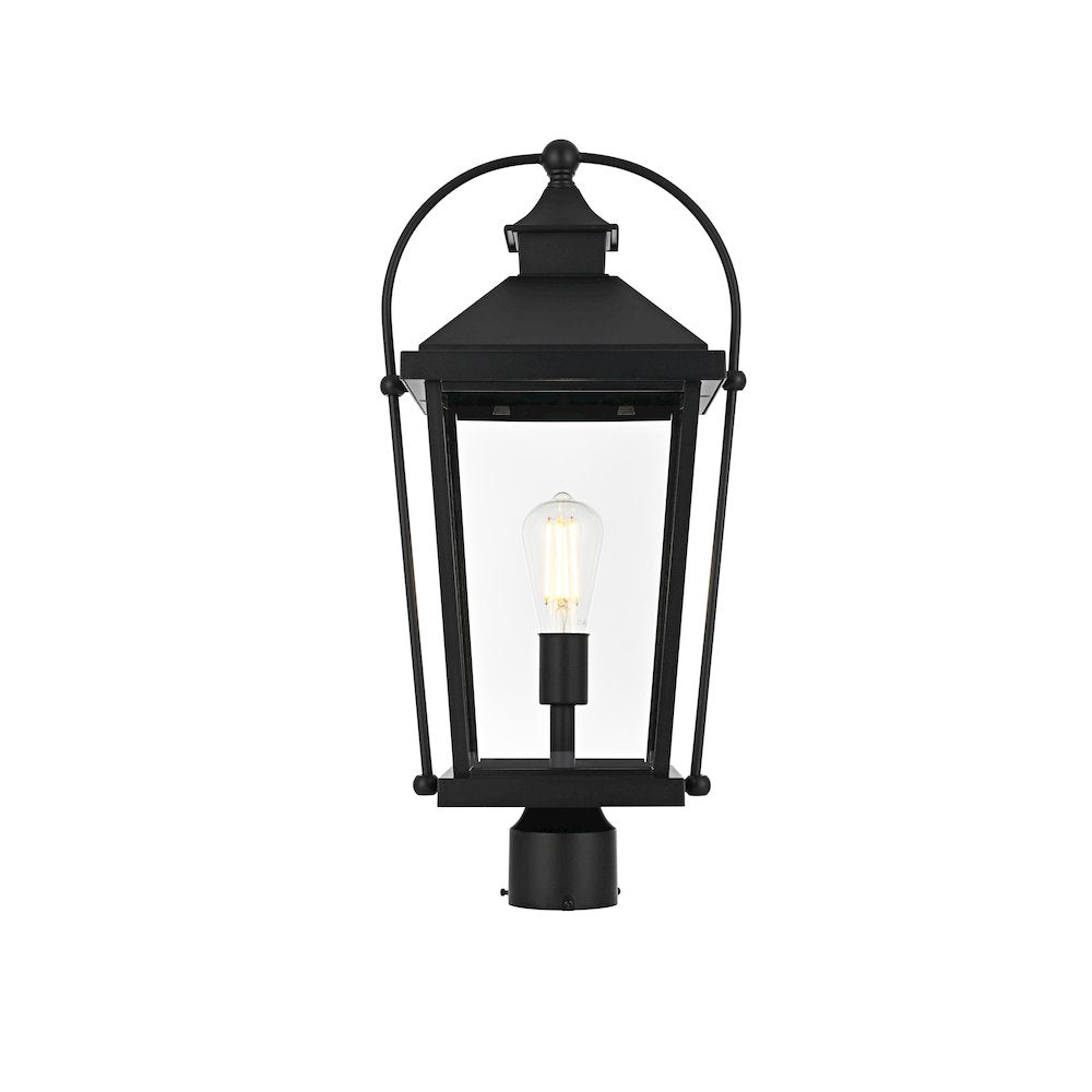 Luz 23 inch Outdoor Post light in Black