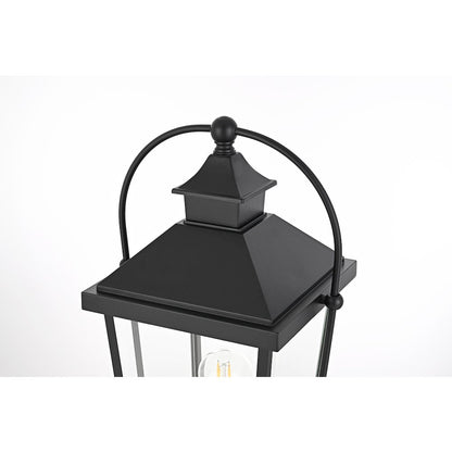 Luz 23 inch Outdoor Post light in Black