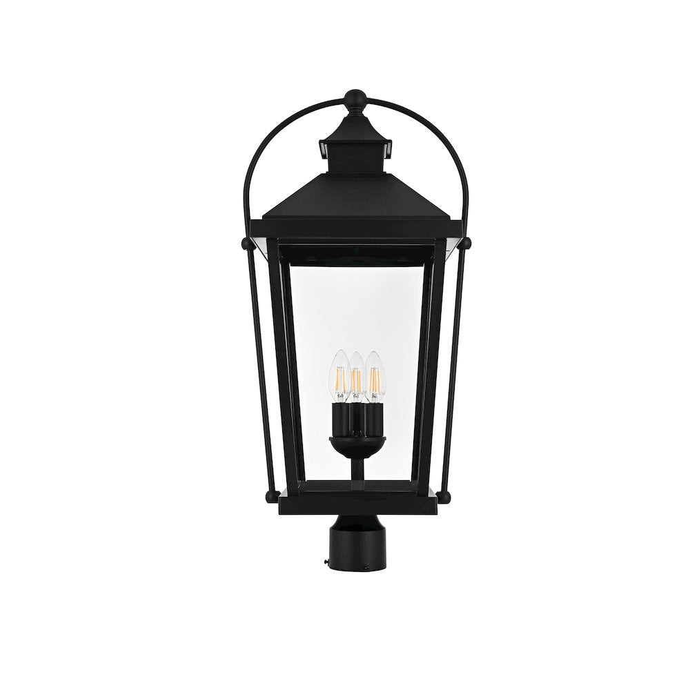 Luz 27 inch Outdoor Post light in Black