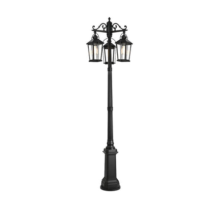 Luz 84 inch Outdoor Post light with pole in Black