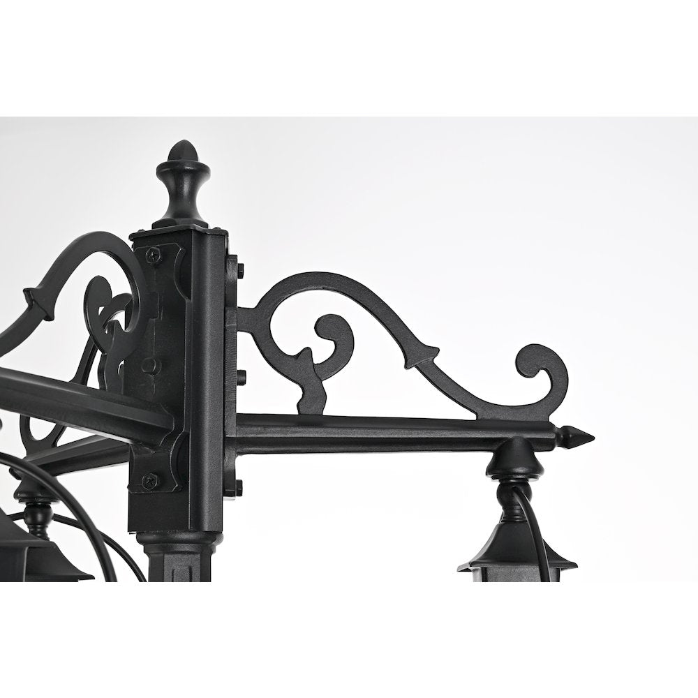 Luz 84 inch Outdoor Post light with pole in Black