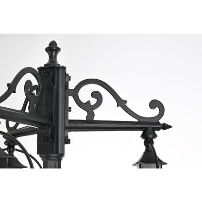 Luz 84 inch Outdoor Post light with pole in Black