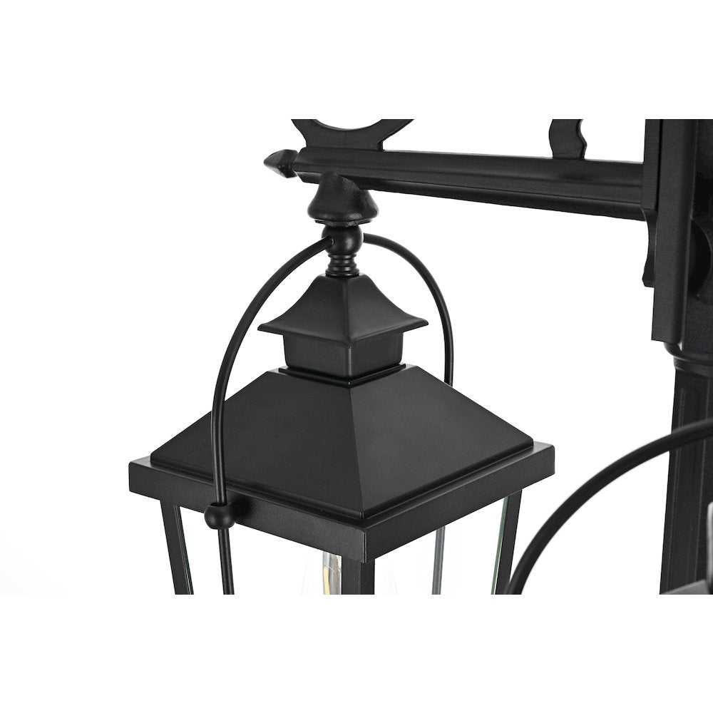 Luz 84 inch Outdoor Post light with pole in Black