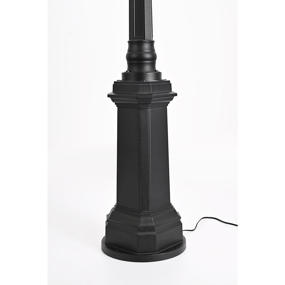 Luz 84 inch Outdoor Post light with pole in Black