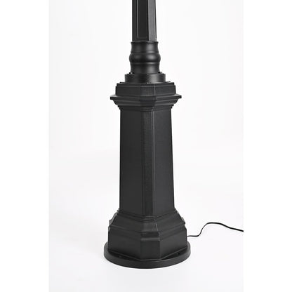 Luz 84 inch Outdoor Post light with pole in Black