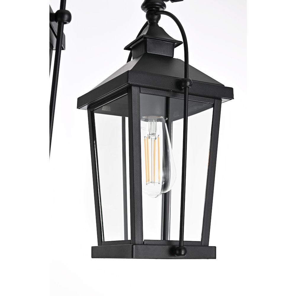 Luz 84 inch Outdoor Post light with pole in Black