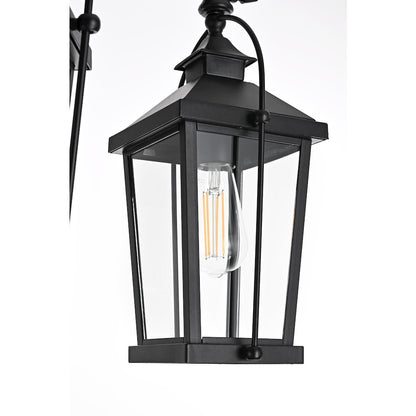 Luz 84 inch Outdoor Post light with pole in Black