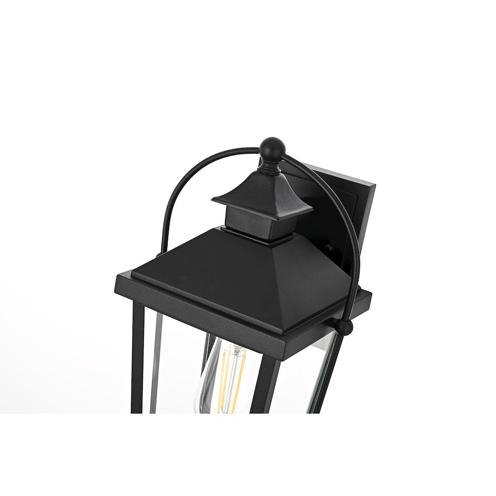 Luz 14 inch Outdoor Wall sconce in Black
