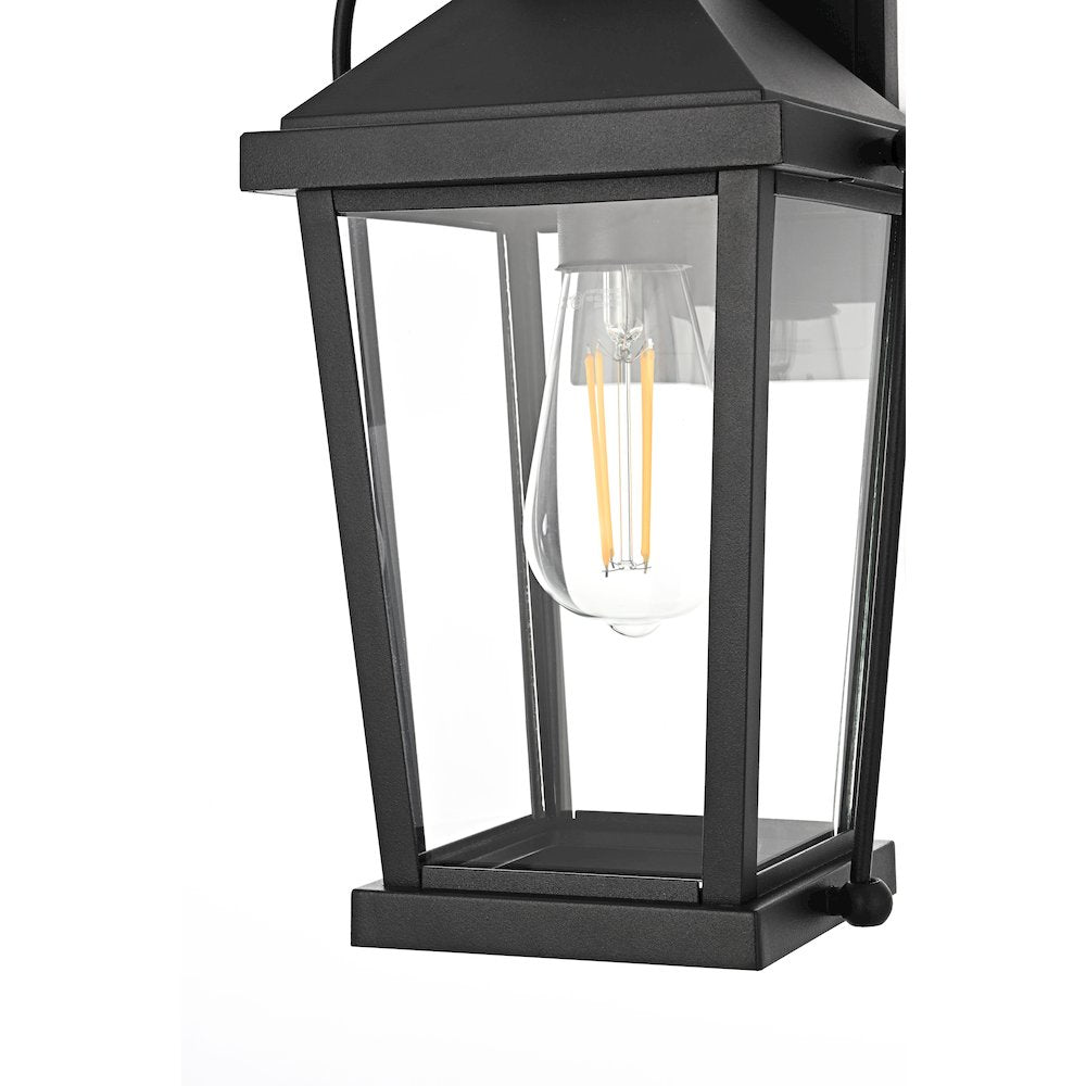 Luz 14 inch Outdoor Wall sconce in Black